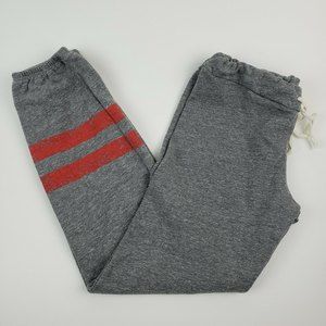 Sadie & Sage Women's Cropped Capri Sweatpants Gray Red (Size XS)